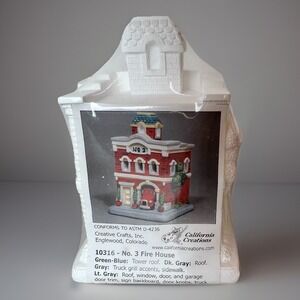 California Creations The Fire House 10316 Holiday Village Creative Crafts NEW